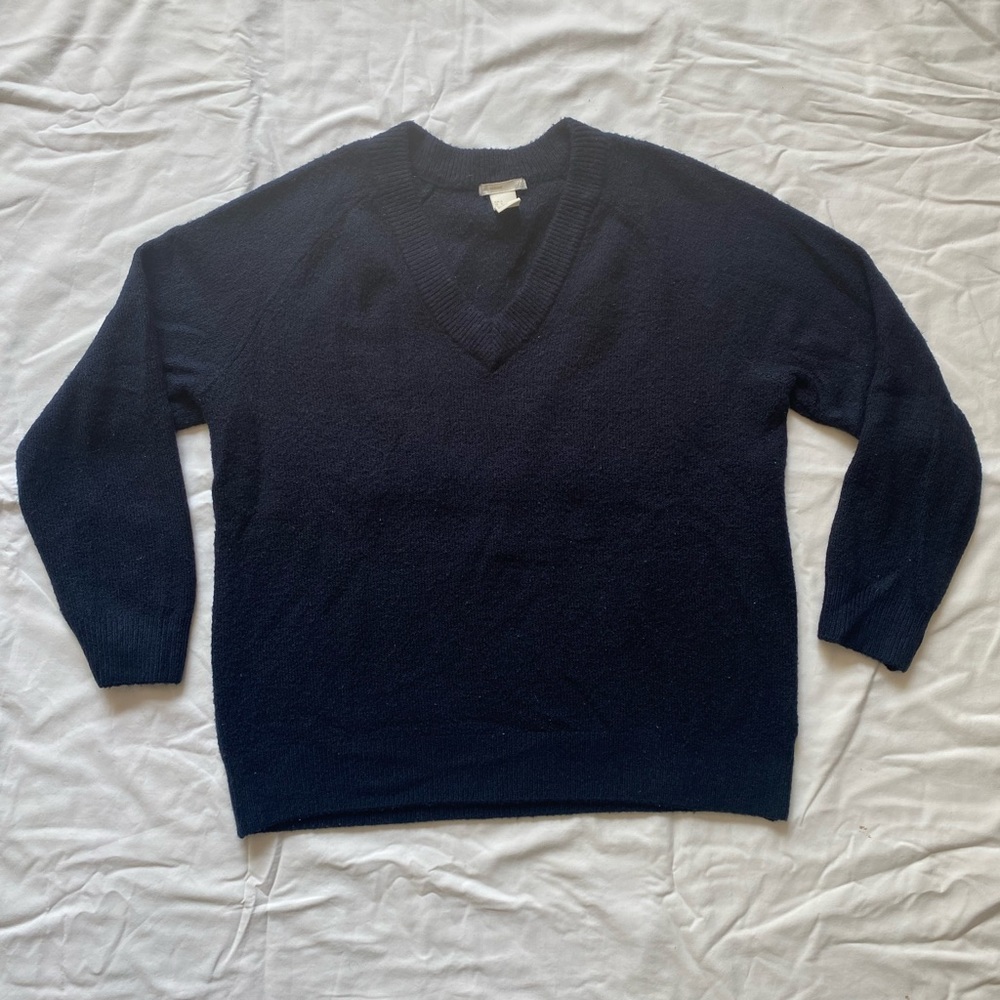 H&M Navy Blue V-Neck Sweater